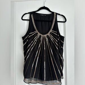 Apt 9 Sequin Black tank top